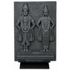 Lord Vitthal and Rukmini (black Stone 3inch)