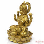 Lakshmi ji (Brass 3.9 Inch)