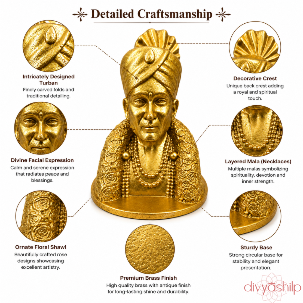 Gajanan Maharaj ji (Brass 4 Inch)