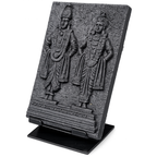 Lord Vitthal and Rukmini (black Stone 3inch)