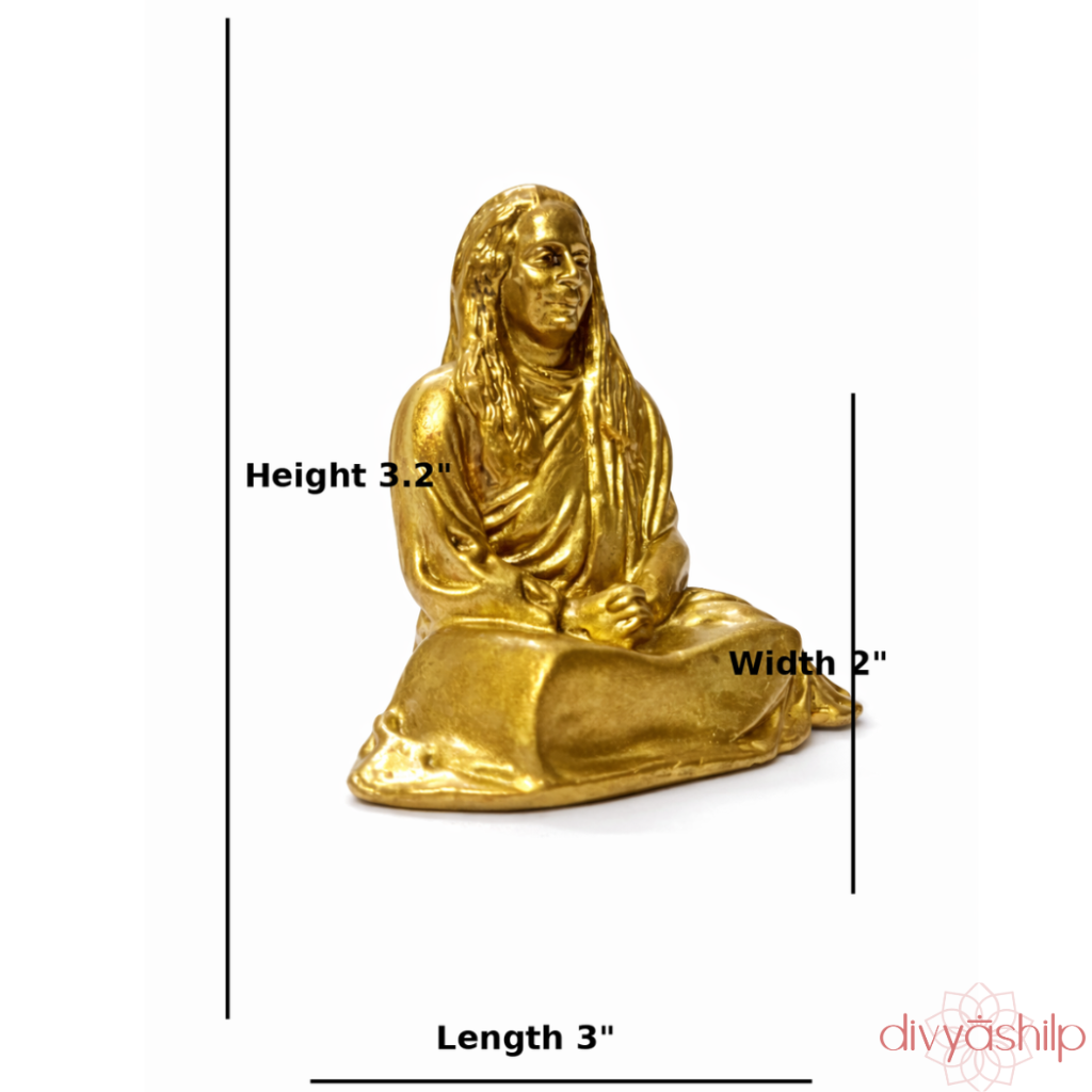 Sri Paramahansa Yogananda ji (Brass 3.2 Inch)