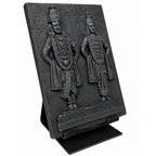 Lord Vitthal and Rukmini (black Stone 3inch)
