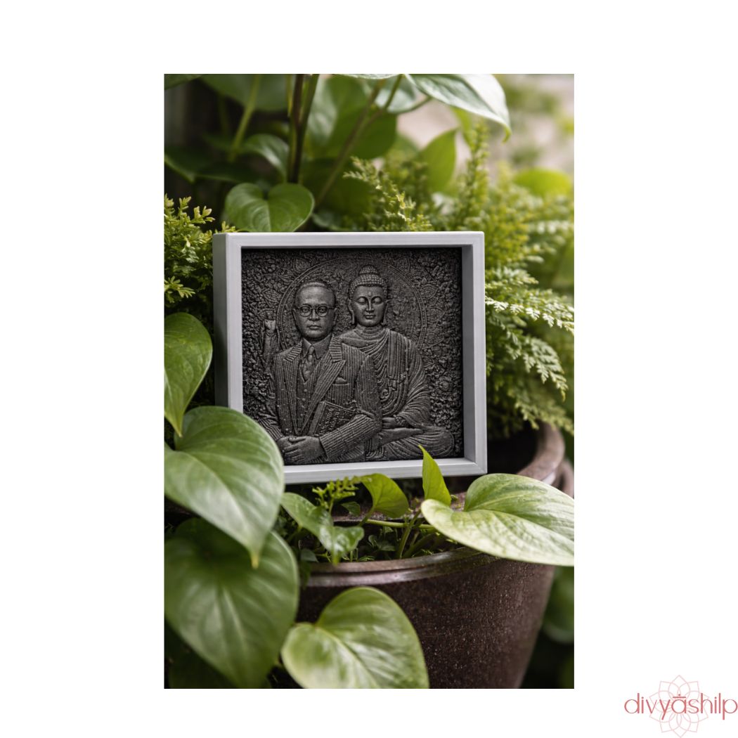 Dr.B.R Ambedkar with Gautam Buddha ji (Stone 3 Inch)