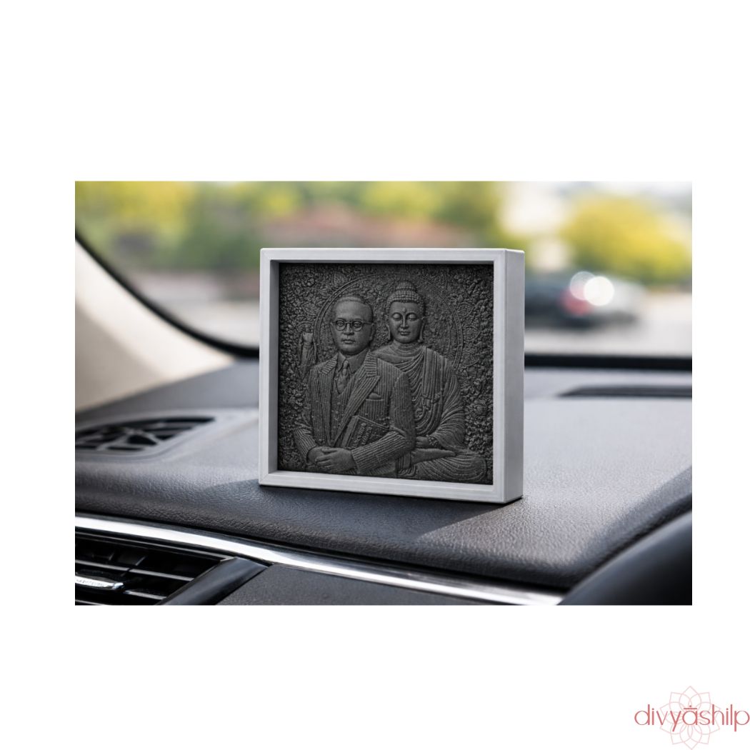 Dr.B.R Ambedkar with Gautam Buddha ji (Stone 3 Inch)