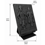 Lord Vitthal and Rukmini (black Stone 3inch)