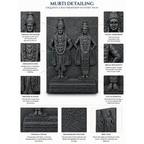 Lord Vitthal and Rukmini (black Stone 3inch)