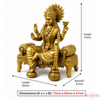 Lakshmi ji (Brass 3.9 Inch)