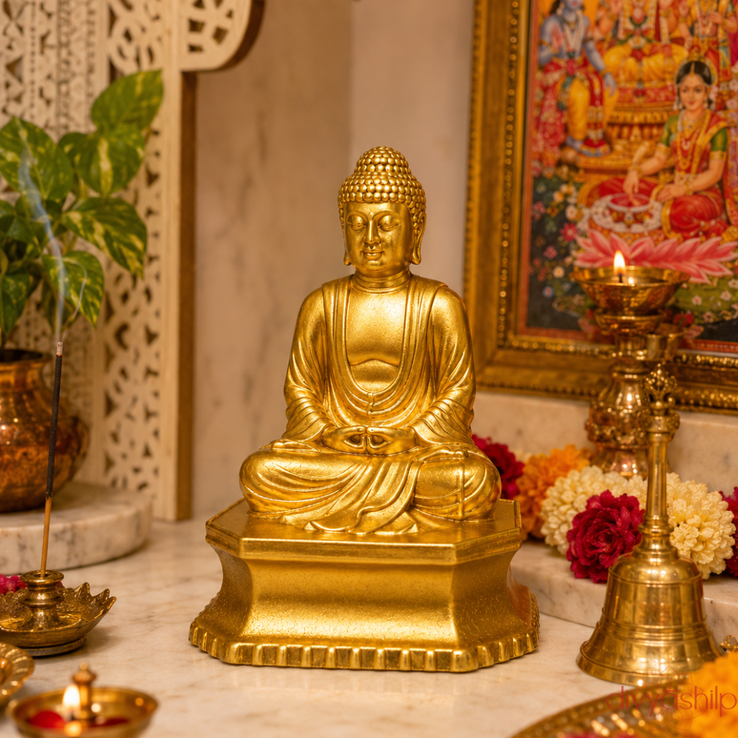 Gautam Buddha ji (Brass 3.5 Inch)